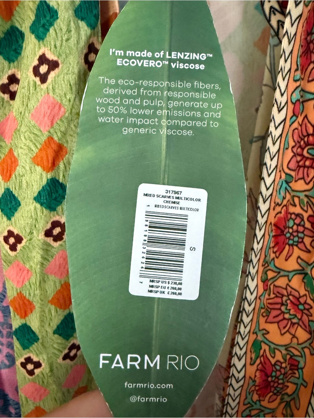 FARM Rio Green Multicolor Printed Kimono - Picture 3 of 3